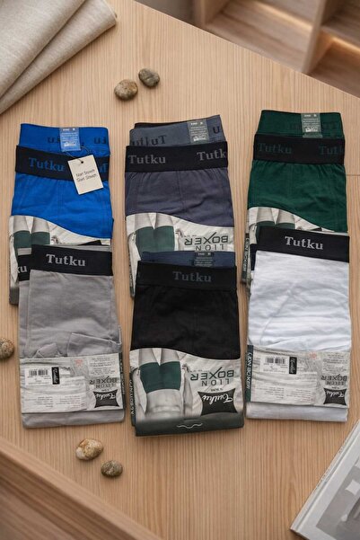 Store Tutku Likralı Erkek Boxer 6 lı renk combini