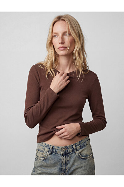 Koton Slim Fit Long Sleeve Crew Neck Basic T-Shirt