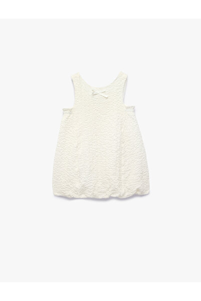 Koton Αμάνικο φόρεμα με λαιμόκοψη ποδηλάτου Με μείγμα βισκόζης με φιόγκο Dobby