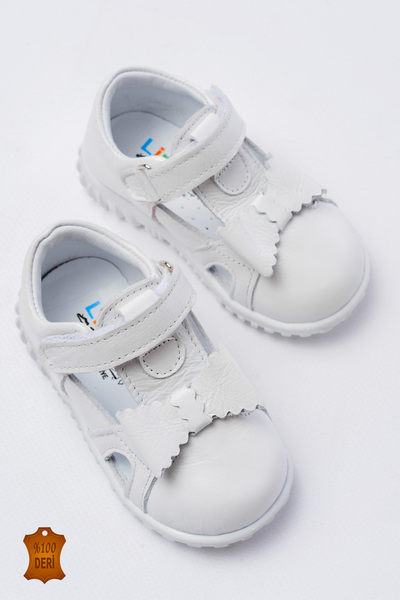 lina step piele naturală Fundiță și ortopedic Velcro pentru bebeluși și copii...