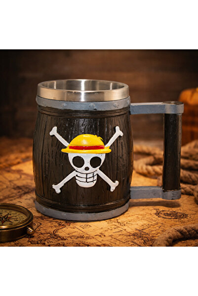 hediyeconcepti One Piece Themed 3D Embossed Steel Mug – Anime Design Durable ...
