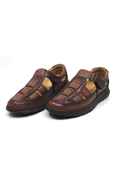 Taşpınar Ayakkabı 100% Genuine Leather Orthopedic Men's Summer Comfortable Sh...