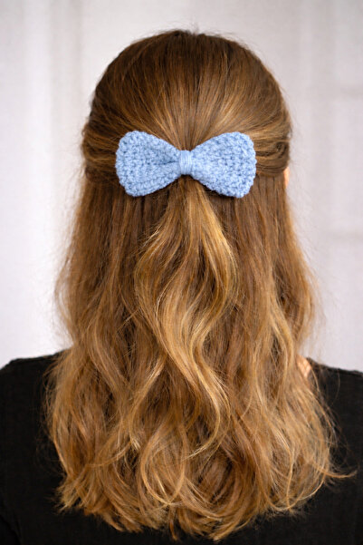 Mavi Masal Agrafă de păr tricotată manual – Agrafă de păr pentru femei și fet...