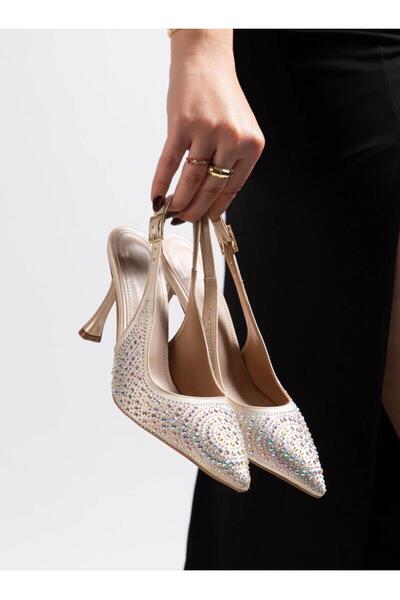 KILIÇ Women's Stone Shoes 9 cm High (the Stones Are Embellished)