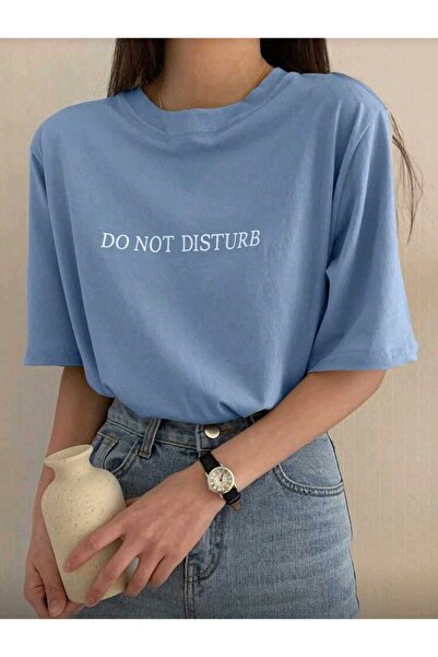 DİVİN νέα σεζόν μοντέρνο εμπριμέ υφασμάτινο μπλουζάκι oversized