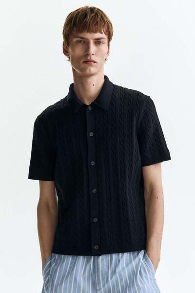 H&M Regular Fit Cable-knit shirt