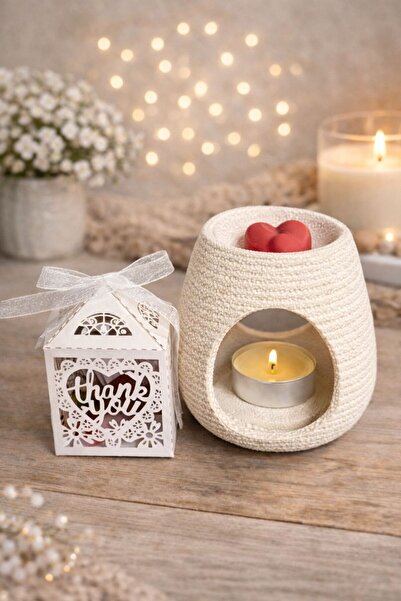 OEM Ceramic Aroma Lamp Set + Candle + Scented Wax Melts 50g for Aromatherapy,...
