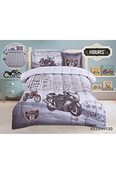 HOURS Summer children's bedspread with digital prints, 4 pieces, fluffy