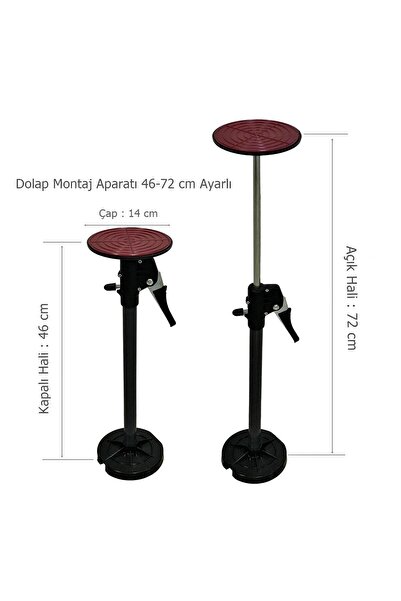 Hands Mobilya Dolap Bağlantı Montaj Aparatı 46-72 cm Ayarlı