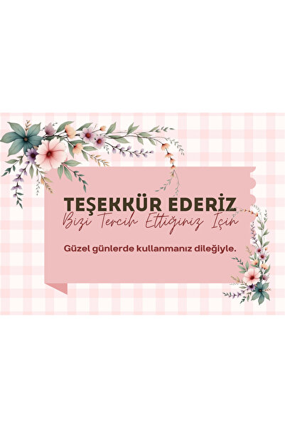 Kişiye Ve Firmaya Özel 30 Adet 6x9 Cm Teşekkür Kartı, Sipariş Kartı Ve Not Kartı