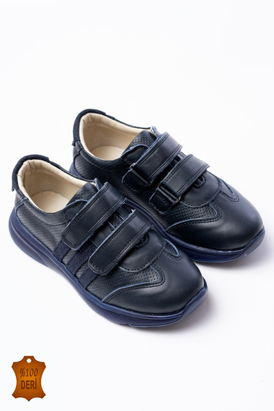 lina step piele naturală ortopedic Pantofi sport pentru băieți cu velcro