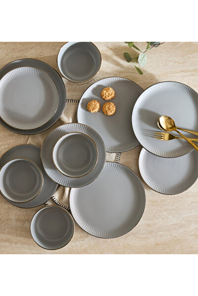 Generic Embossed 12-Piece Dinner Set - Serves 4