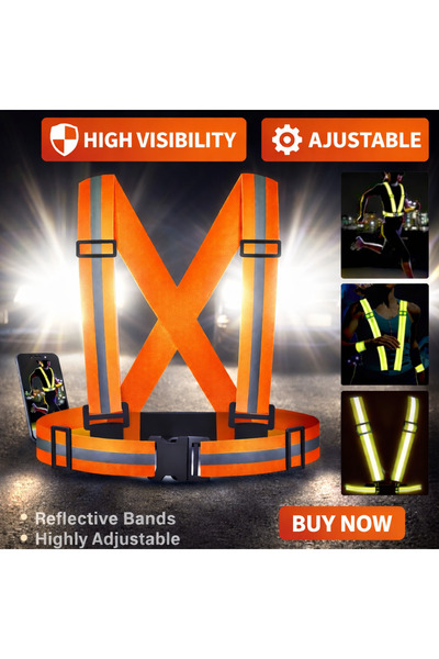 lawrenceshop Orange Motor Cycling Safety Vest with Reflectors for Running Pho...