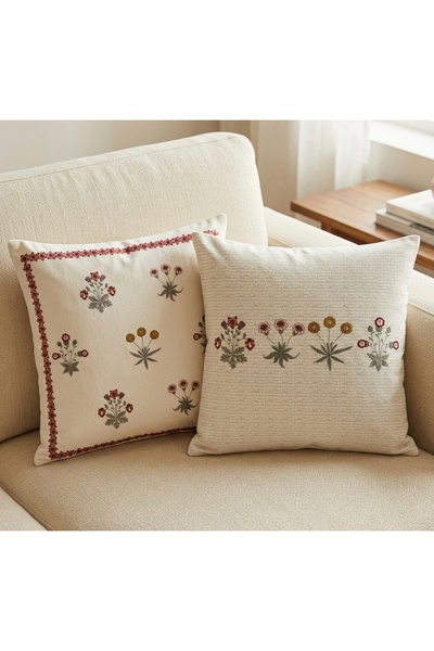 cuboo home طقم بوهيمي عتيق مكون من قطعتين لتزيين غرفة المعيشة مقاس 43x43 سم غ...