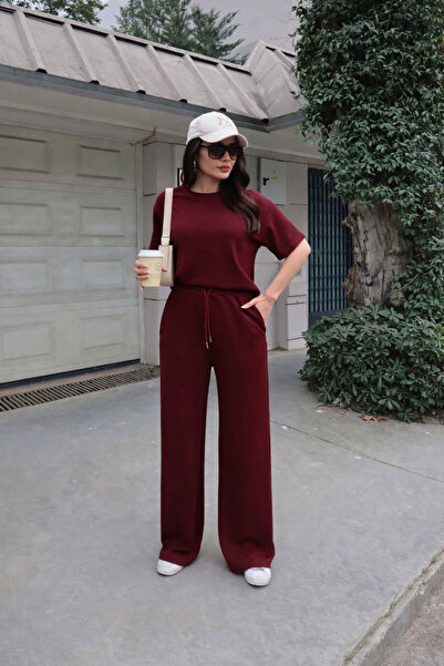 Limerence Women's Basic Comfortable Fit Top and Bottom Set Daily Stylish Trac...