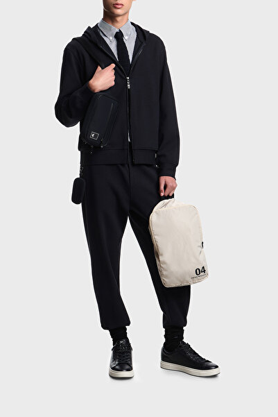 Emporio Armani Cotton Lu Regular Fit Logo High Waist Pants Men's Pants Em0045...