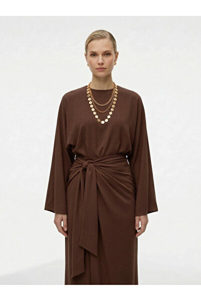 BY SE'MAS WEAR Premium Tie-Detail Skirt Oversized Blouse Double Set