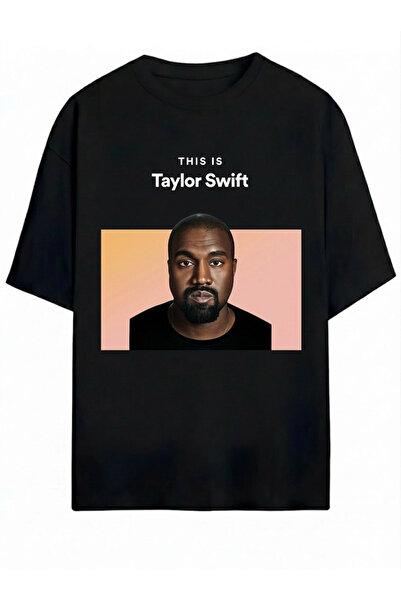 SVART WEAR Μπλουζάκι Kanye West με στάμπα, unisex, oversized, 100% βαμβακερό