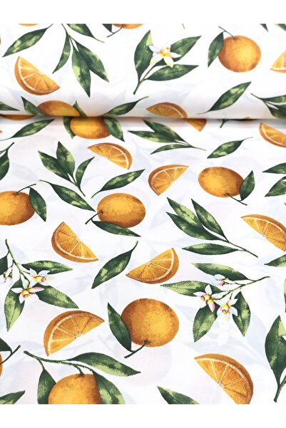 zera collection Fabric Duck Cloth Linen Fabric (100X180) (High Contrast) Oran...