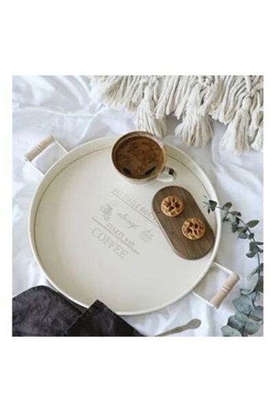 MATMEL 6 قطع رويال جروس صينية معدنية بمقابض خشبية 37 سم