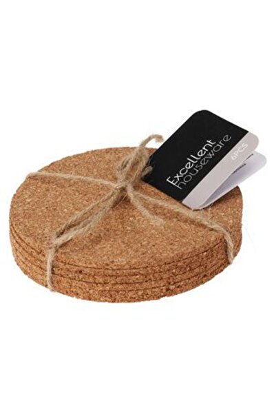 Koopman 6 Pieces of Cork Coasters Set of 6