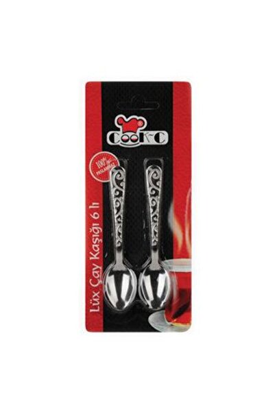 Cookc 5 قطع من ملاعق الشاي الفاخرة، مجموعة من 6 قطع