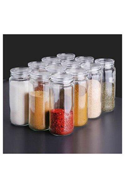 MATMEL 3 Pieces Cambu Glass Vacuum Spice Container / Food Container 500 ml