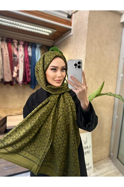 CUOCA LOUNGE Koç Desen Çift Taraflı Elyaf İpek Şal Kaymaz Yumuşak Dokulu Şal