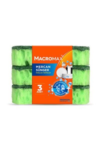 MACRO MAX 3 броя коралови гъби Макромакс, комплект от 3 броя