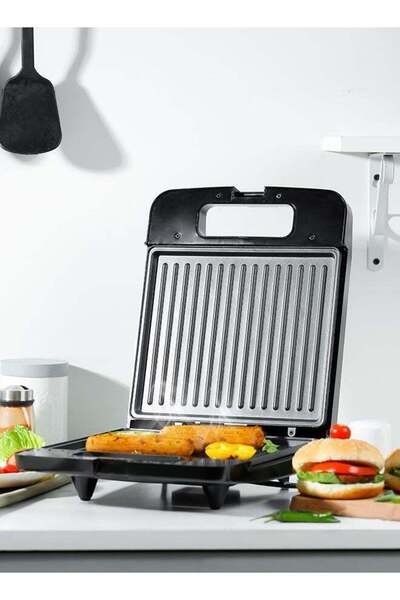 REFURA شواية 4 شرائح وصانعة سندويشات مع مؤشر مزدوج، وتحكم في درجة الحرارة، وص...