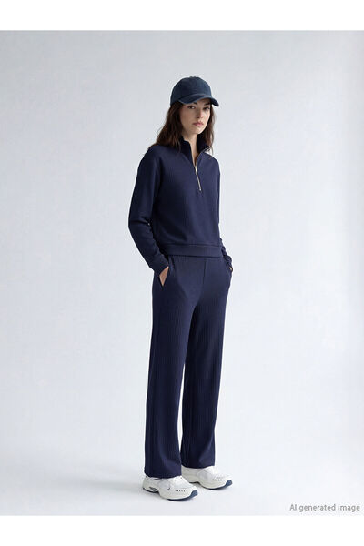 LC Waikiki Peak New Season Striped Soft Touch Women's Sweatpants