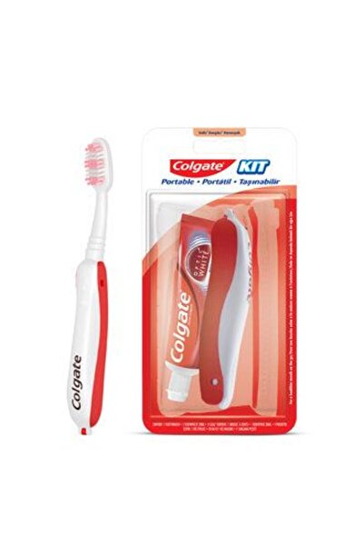Colgate 4 قطع من معجون الأسنان للسفر 20 مل + فرشاة أسنان ناعمة