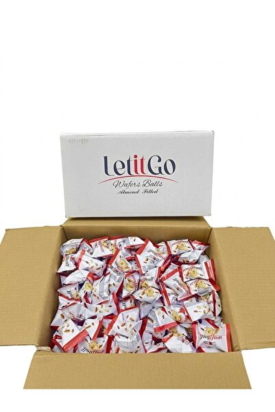 LET IT GO Waffball Bütün Badem Dolgulu Hindistan Cevizi Topları 5 kg (Koli)