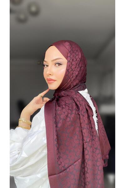 CUOCA LOUNGE Koç Desen Çift Taraflı Elyaf İpek Şal Kaymaz Yumuşak Dokulu Şal