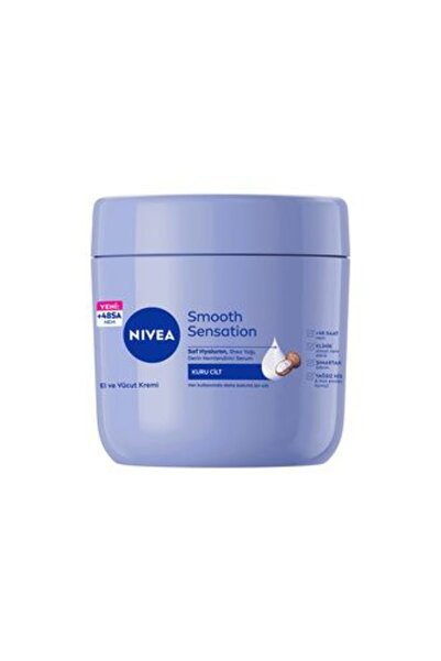 NIVEA 4 قطع كريم العناية باليدين والجسم سموث سينسيشن 400 مل