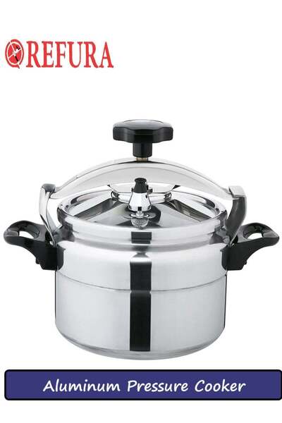 REFURA Aluminium Pressure Cooker | Pressure Pot | Arabic Cooker | Silver - Si...