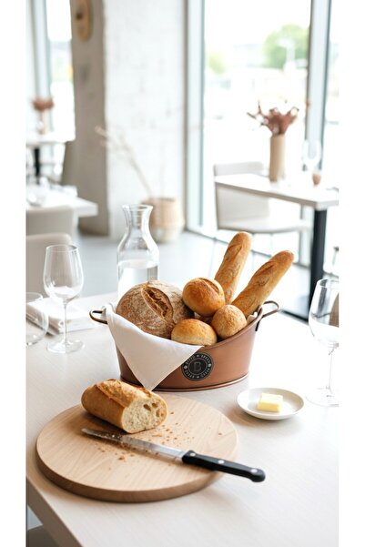 Home GreyfurtArt Bakır Kaplama Ekmeklik Bread Metal Sunum Ekmek Sepeti Restor...