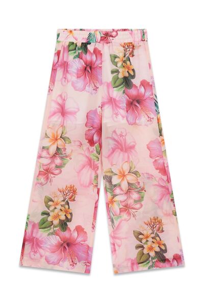 Guess بنطلون واسع الأرجل من الشيفون