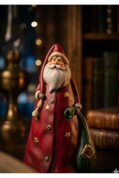 Happy Art Estetik Noel Baba Heykelciği (Ham ve Boyalı Seçenekleriyle)