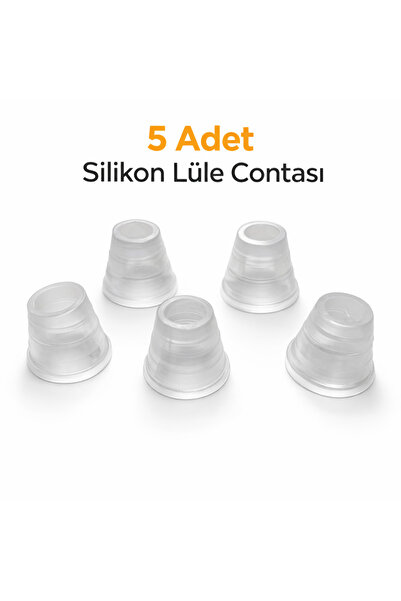 Han Tobacco Silikon Lüle Contası 5’li Set – Nargile Lüle Adaptörü – Esnek Dayanıklı Şeffaf Silikon Conta