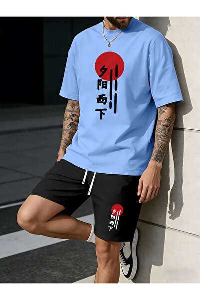 LAVİTTA Japan shorts t-shirt - shorts bottom top tracksuit set Printed Oversi...