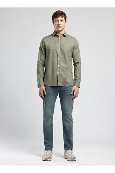 Lee Cooper Regular Fit Haki Erkek Gömlek 262 LCM 241002 KETSA HAKİ