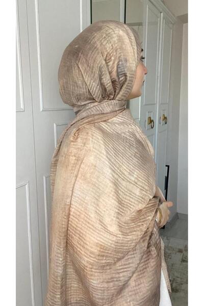 Evascarfs Müslin kumaş soyut desen soft şal