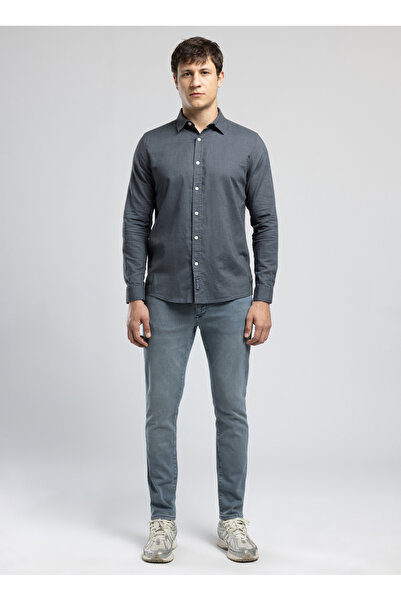 Lee Cooper Regular Fit İndigo Erkek Gömlek 262 LCM 241002 KETSA İNDİGO