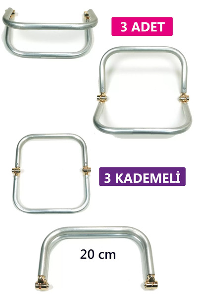 OEM 3-Stage Hidden Metal Mango Bag Bracket – 3 Pieces - 20 cm - Metal Bag Bra...