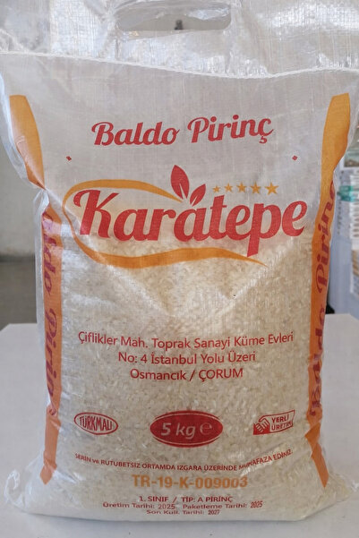 Karatepe Pirinç Yeni Mahsul Baldo Osmancık 5Kg Pirinç