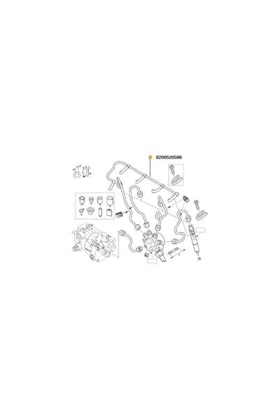 Renault Conducta Retur Injector - Pompa Injectie 8200520596
