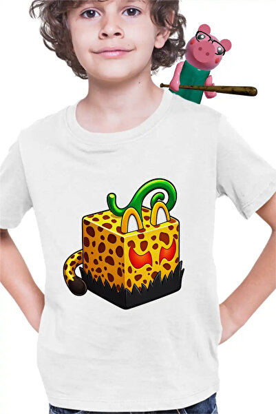 OEM Παιδικό Αγόρι T-shirt Blox Fruits Λεοπάρ Fruit Roblox Fruits
