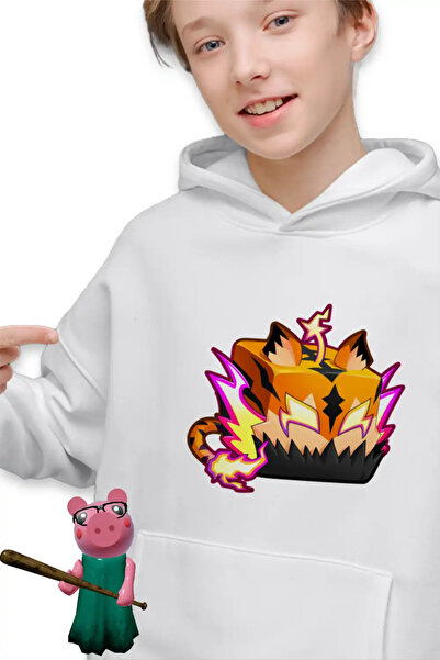 OEM Παιδικό Φούτερ με Κουκούλα για Αγόρια Blox Fruits Tiger Fruit Roblox Fruits