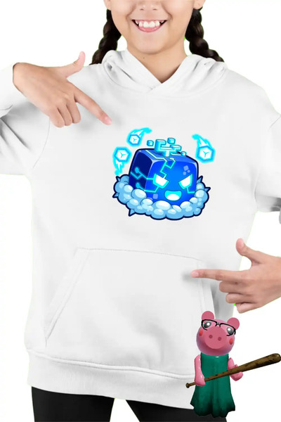 OEM Παιδικό Κορίτσι Blox Fruits Control Fruit Φούτερ με Κουκούλα Roblox Fruit